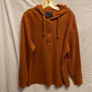 Jachs New York Mens Long Sleeve Hooded Waffle Shirt.